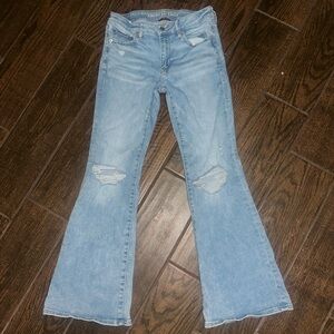 American Eagle Outfitters Light Blue Flare Jeans